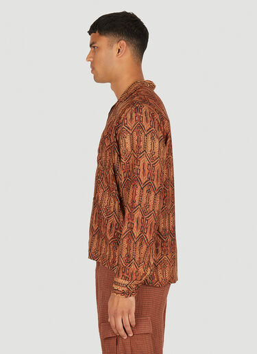 Karu Traditional Tamil Print Shirt Brown kau0150002