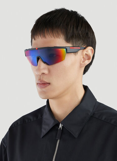 Linea Rossa Polarised PS 03XS Sunglasses Prada Linea Rossa Linea Rossa Polarised PS 03XS Sunglasses Black lpl0351001