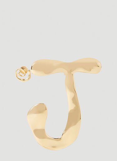 Jacquemus 레 크레올 J 비대칭 이어링 골드 jac0251109