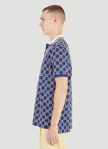 Gucci GG Supreme Polo Shirt Blue guc0145038