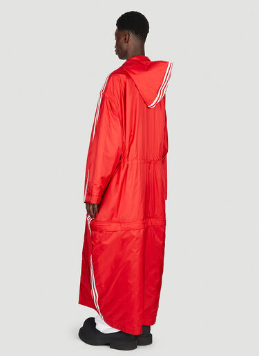 Balenciaga x adidas 로고 프린트 파카 코트 레드 axb0151003