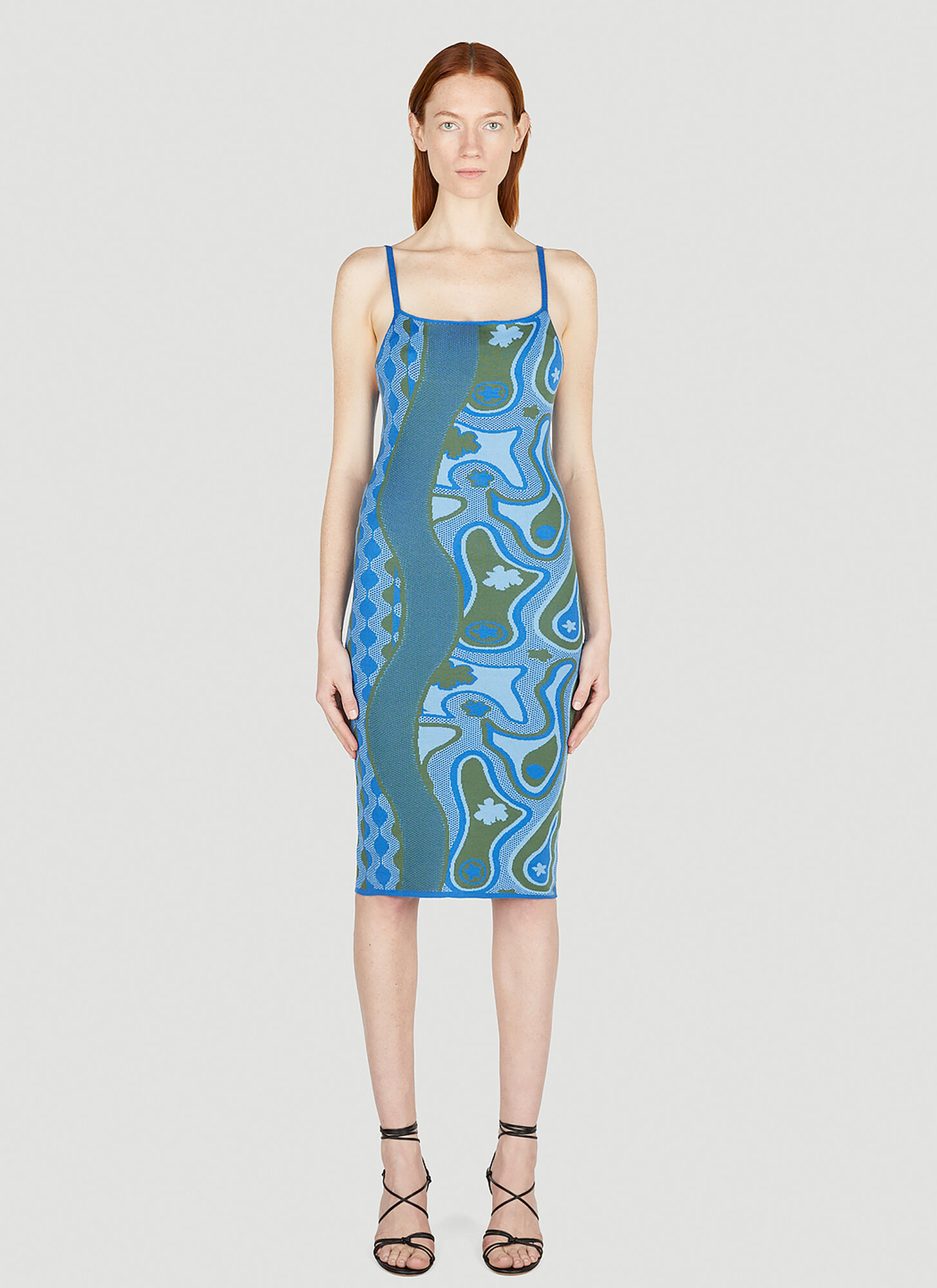 Ahluwalia Rumbidzai Knitted Dress Female Blue