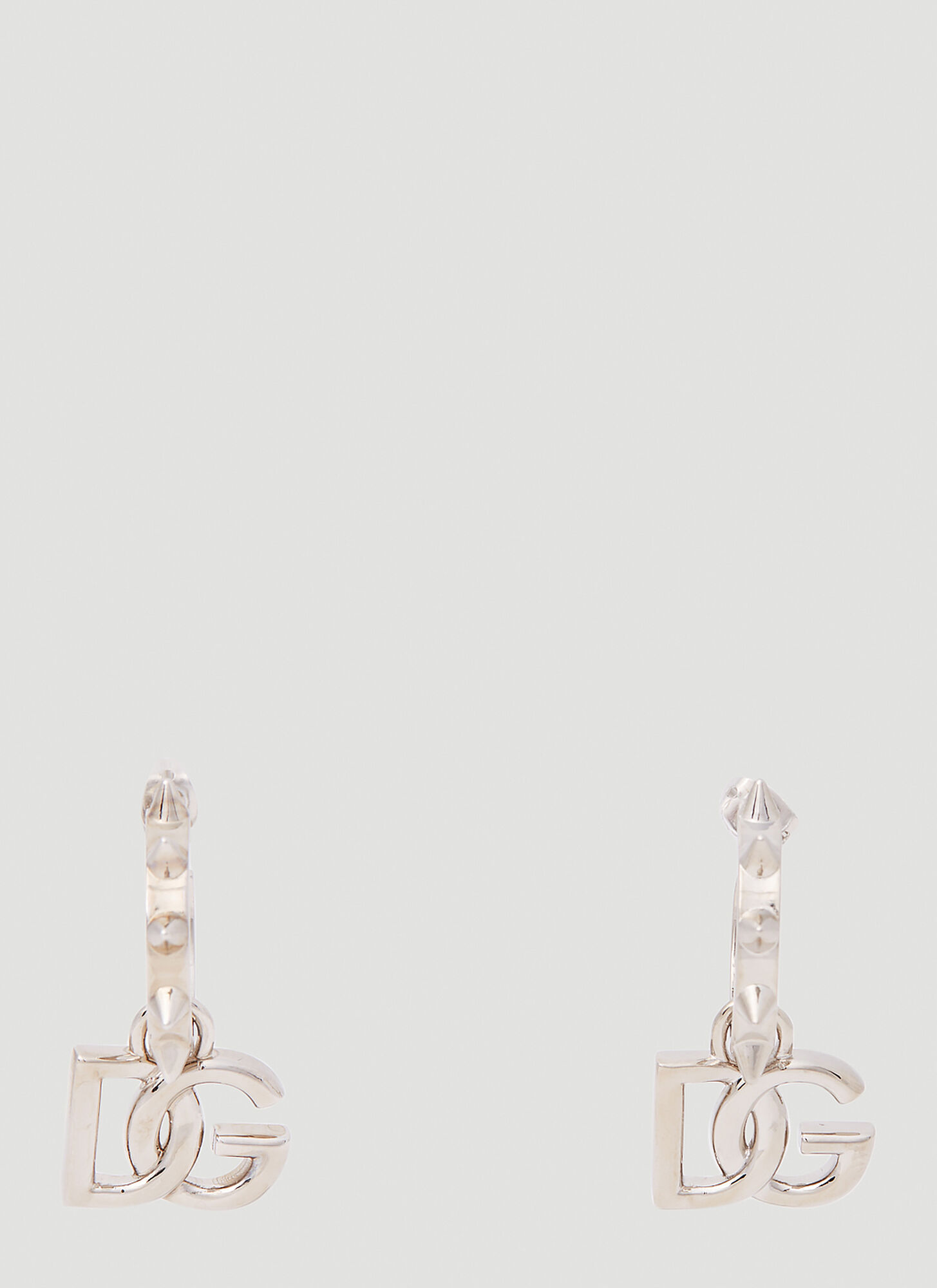 Dolce & Gabbana Spike Logo Plaque Earrings