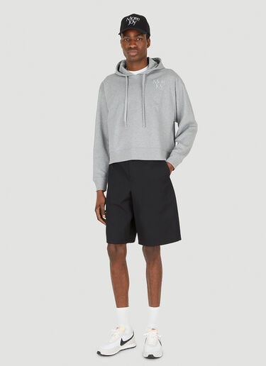 Cropped Hooded Sweatshirt More Joy Cropped Hooded Sweatshirt Light Grey mjy0347015