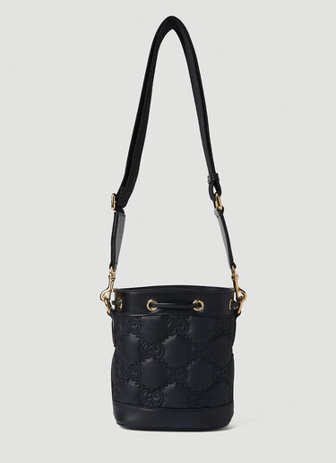 Gucci GG Matelassé Bucket Shoulder Bag Black guc0251105