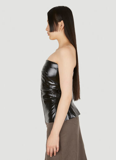 Rick Owens Coated Bustier Top Black ric0249007