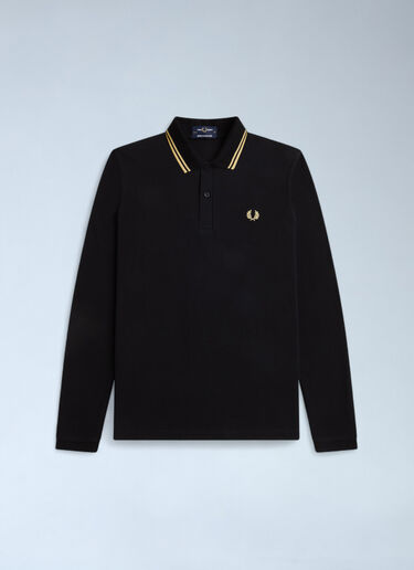 Fred Perry 로고 모티프 폴로 셔츠 블랙 fry0162008