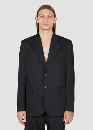Homme Plissé Issey Miyake Wool Suit Blazer Black hmp0160007