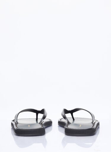 City Leather Slides The Row City Leather Slides Black row0257019
