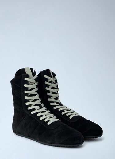 Rick Owens Quilted Minimal High Sneakers Black ric0165023