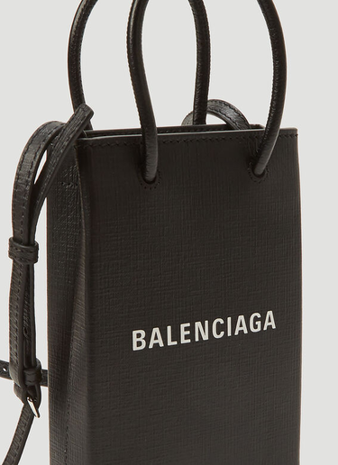 Balenciaga Shopping Phone Holder Bag Black bal0344013