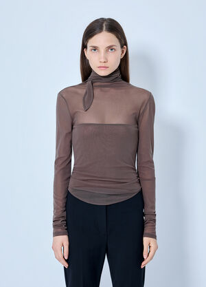 Lemaire Ballerina Foulard Top Brown lem0266012
