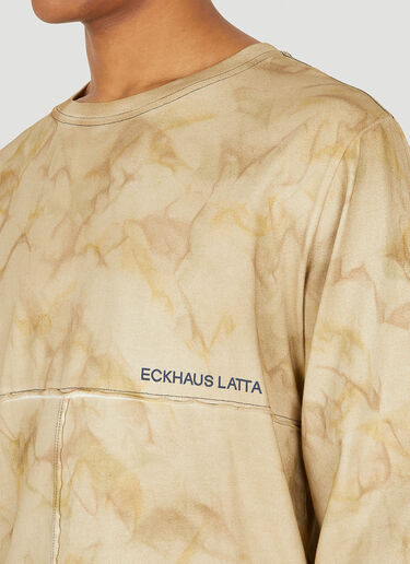 Eckhaus Latta Lapped Raw Seams T-Shirt Beige eck0147010