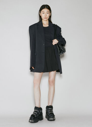 VETEMENTS 로고 프린트 스쿨 걸 스커트  블랙 vet0254015