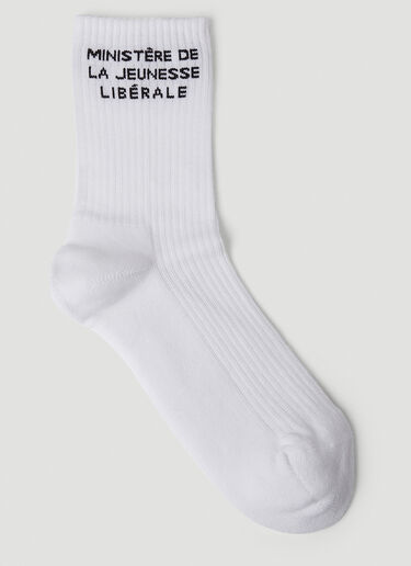 Liberal Youth Ministry Logo Intarsia Socks White lym0150015