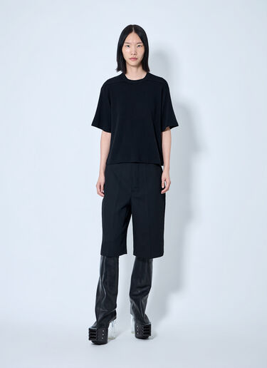 LN-CC® - Rick Owens: Cropped Brad T-Shirt - Black Rick Owens Cropped Brad T-Shirt Black ric0265030