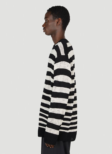 Yohji Yamamoto Striped Sweater Black yoy0152011