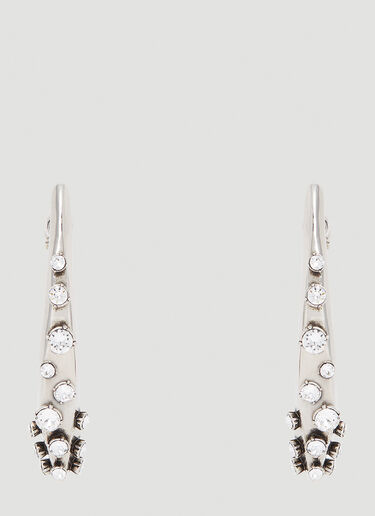 Alexander McQueen Pave Earrings Silver amq0252037