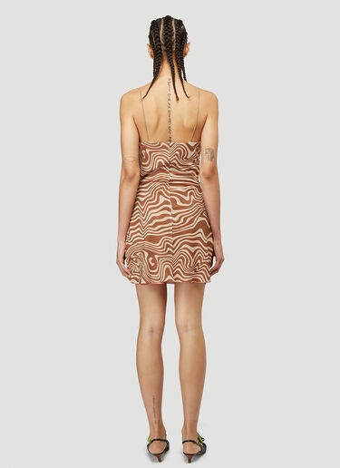 Maisie Wilen Graphic Print Mini Dress Beige mwn0240012