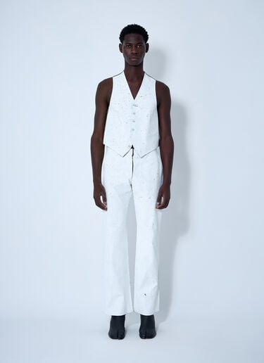 MM6 Maison Margiela Half Painted Vest White mmm0160003