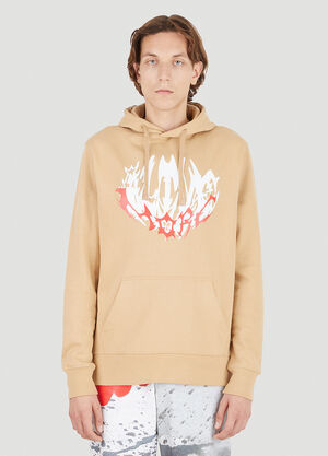 Alive & More Vinyl Print Hooded Sweatshirt Beige aam0146014