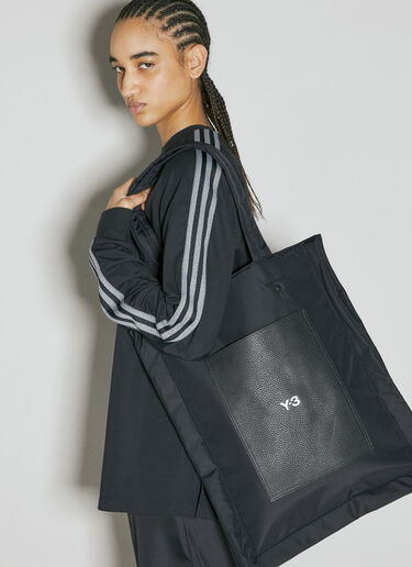 Y-3 Logo Print Lux Tote Bag Black yyy0356027