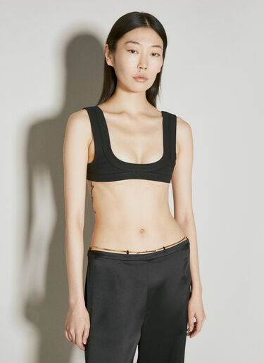 Alexander Wang Women's Scoop Neck Bra in Black