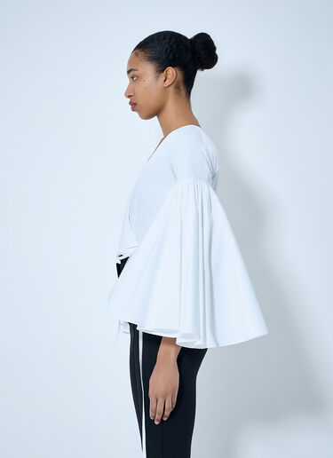 V-Neck Wrap Blouse Jacquemus V-Neck Wrap Blouse White jac0264011