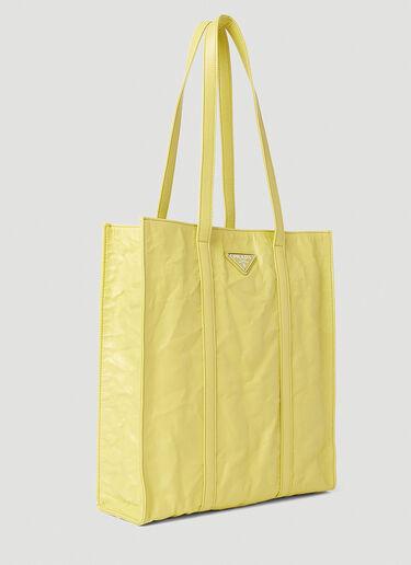 Prada Logo Plaque Tote Bag Yellow pra0252061