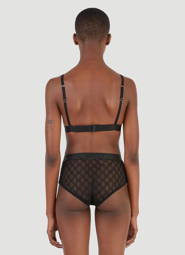 Gucci Women's GG Supreme Tulle Lingerie Set in Black