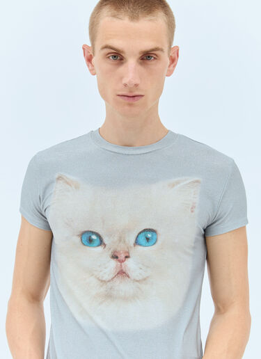 Acne Studios Cat Glitter T-Shirt Blue acn0158011