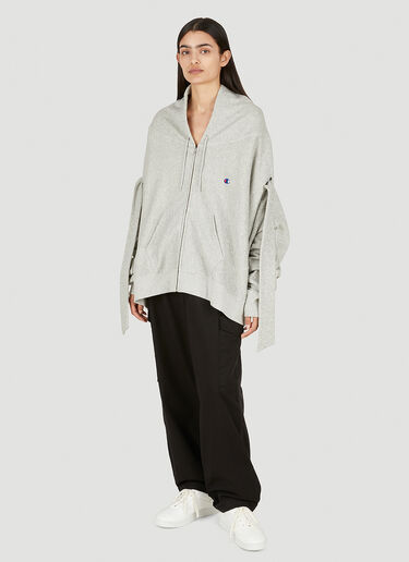 Champion x Anrealage 不对称连帽卫衣 浅灰色 chn0348002