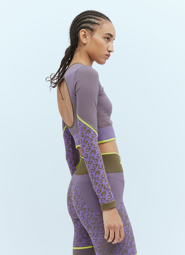 adidas by Stella McCartney TrueStrength Seamless Yoga Long-Sleeve Top Purple asm0254019