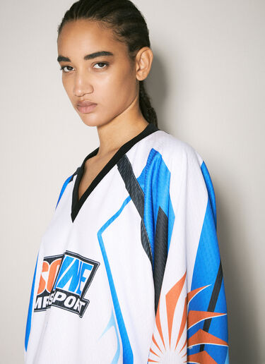 Martine Rose モトクロスジャージTシャツ ホワイト mtr0358001