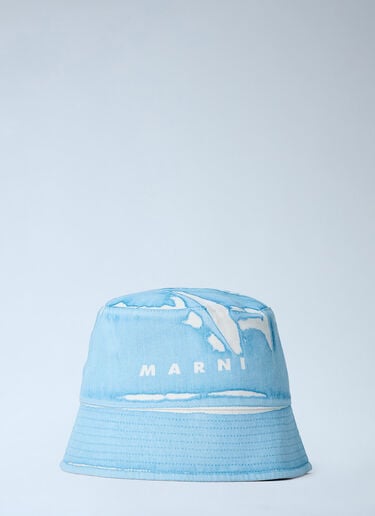 Marni Logo Motif Bucket Hat Blue mni0263012