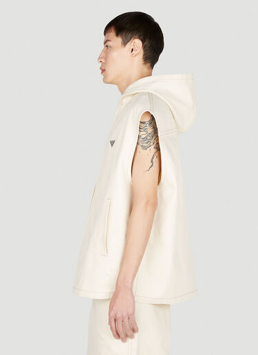 Prada Bull Sleeveless Jacket Cream pra0152044