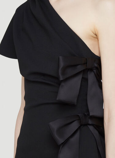 Saint Laurent One-Shoulder Dress Black sla0241010