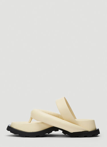 Jil Sander Leather Sandals Beige jil0243020
