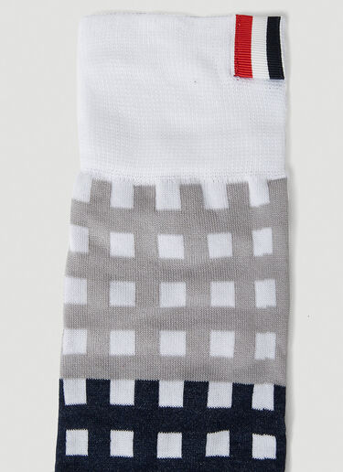 Thom Browne Gingham Socks Grey thb0152019