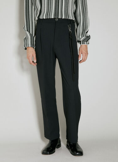 Song for the Mute Loose Pleated Suit Pants Black sfm0154009