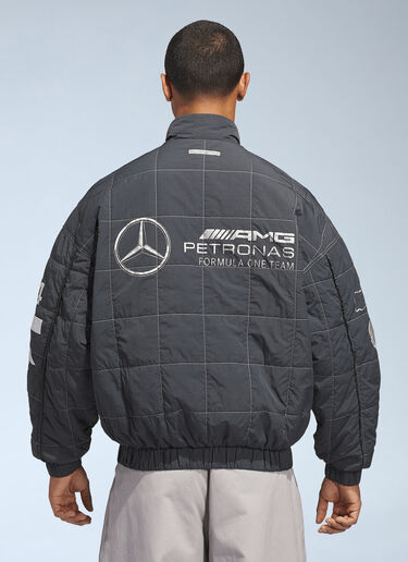 adidas x Bad Bunny x Mercedes AMG F1 Logo Motif Bomber Jacket Grey adi0364007