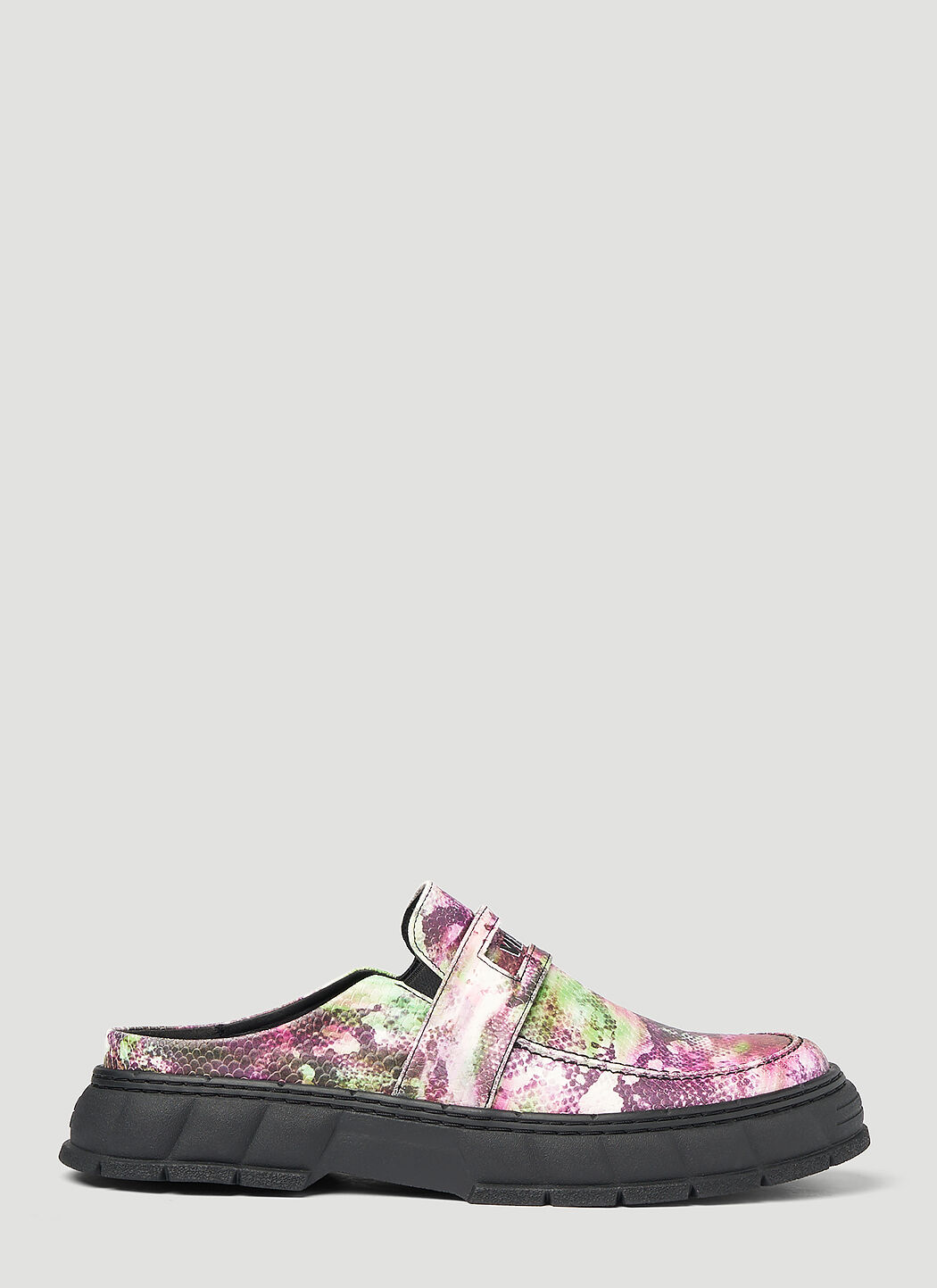Snakeskin clearance backless loafers