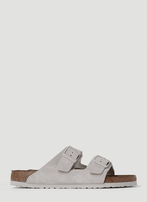 Birkenstock Arizona Suede Sandals White brk0352004