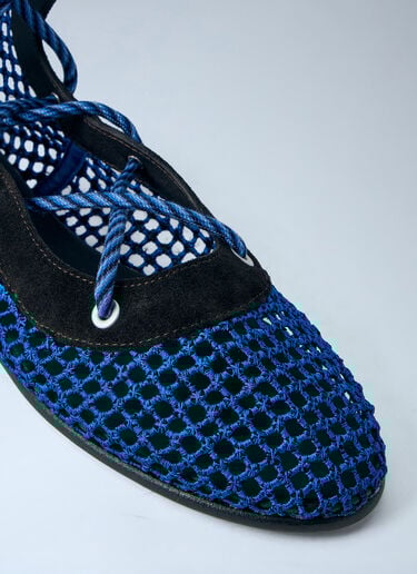 Kiko Kostadinov Reticella Lace Up Boot Blue kko0264014