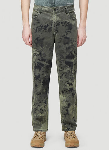 Eckhaus Latta Tie-Dye Jeans Green eck0343001