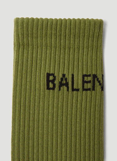 Balenciaga 徽标提花袜子 绿 bal0249046