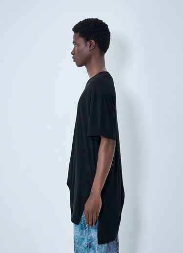 Yohji Yamamoto Diorama Jersey Asymmetry Hem T-Shirt Black yoy0164004