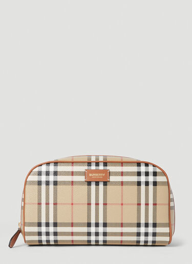 Burberry Check Cosmetic Pouch Beige bur0252041