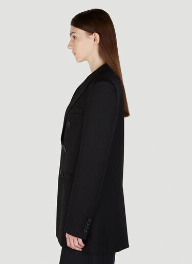 Saint Laurent 双排扣西装外套 黑色 sla0247013