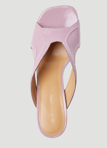 Dries Van Noten 조각 힐 뮬 퍼플 dvn0253008